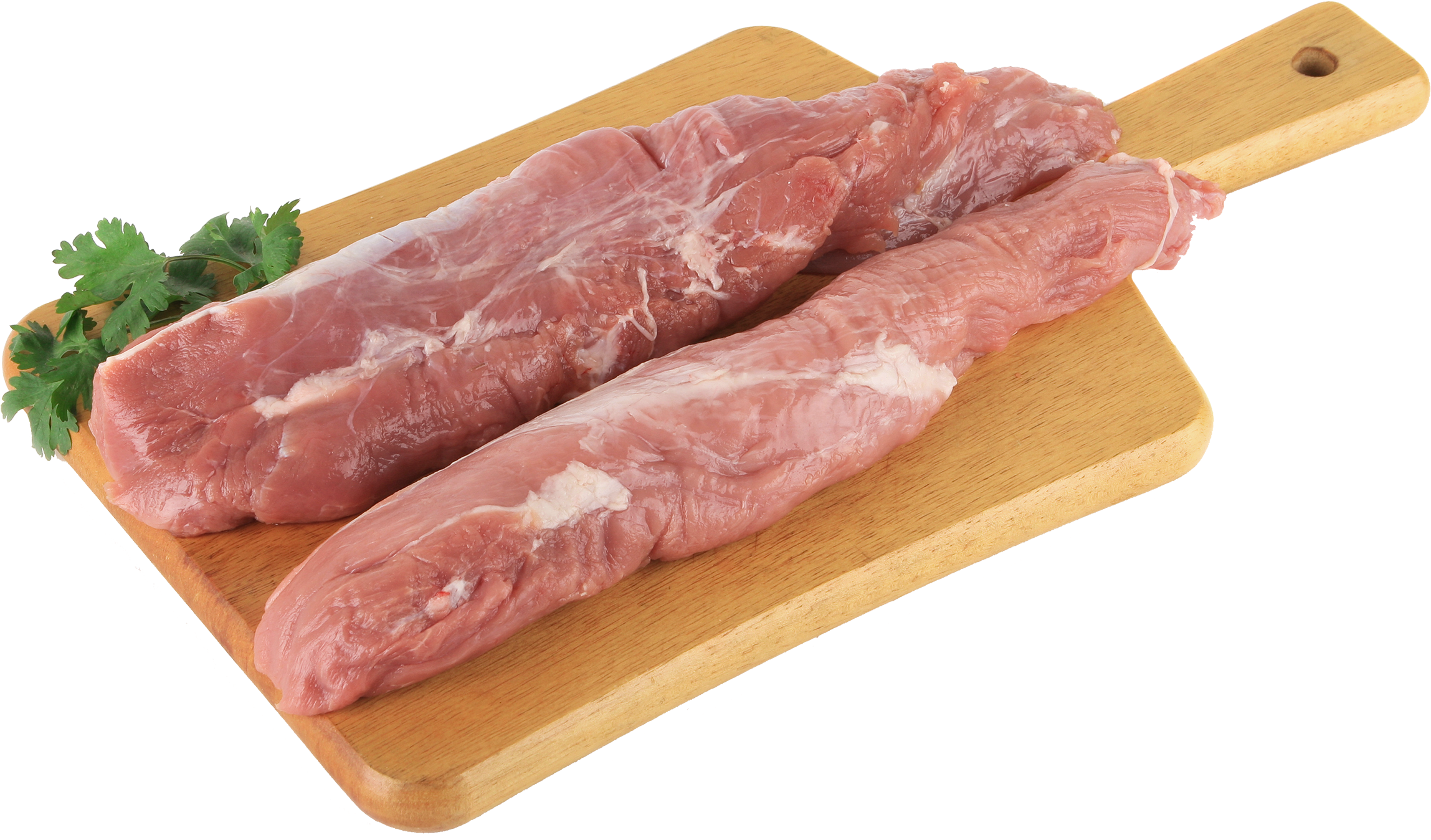 生豬里肌肉在砧板上 壁紙