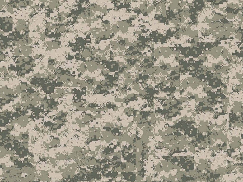 迷彩動態 桌布 壁紙 — 用於軍事用途的柔和綠色和棕褐色無縫數位迷彩圖案。
