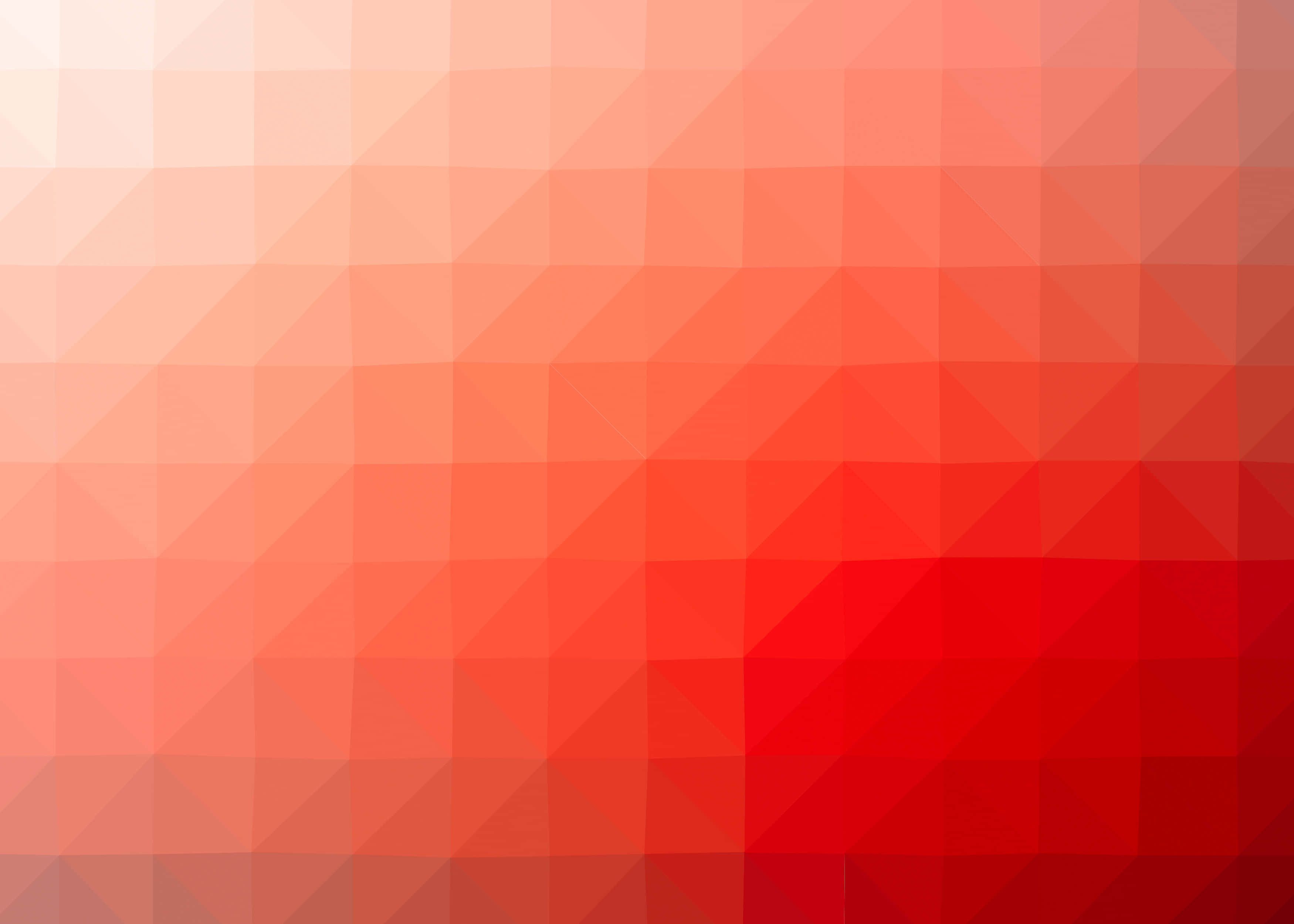 Geometric Pattern 桌布 壁紙 — 由柔和幾何多邊形組成的暖紅色和橙色漸變，沿畫面對角線漸變淡出。