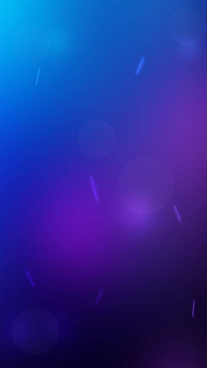 Gradient 桌布 壁紙 — 由藍色到紫色的漸變數位背景，帶有發光的光條和柔和的散景圓圈。
