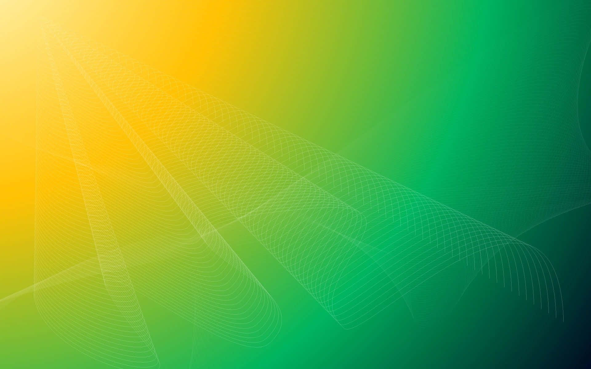 Abstract Colorful 桌布 壁紙 — 由黃色漸變至綠色的背景，帶有精緻的白色線條圖案，營造出現代抽象設計。