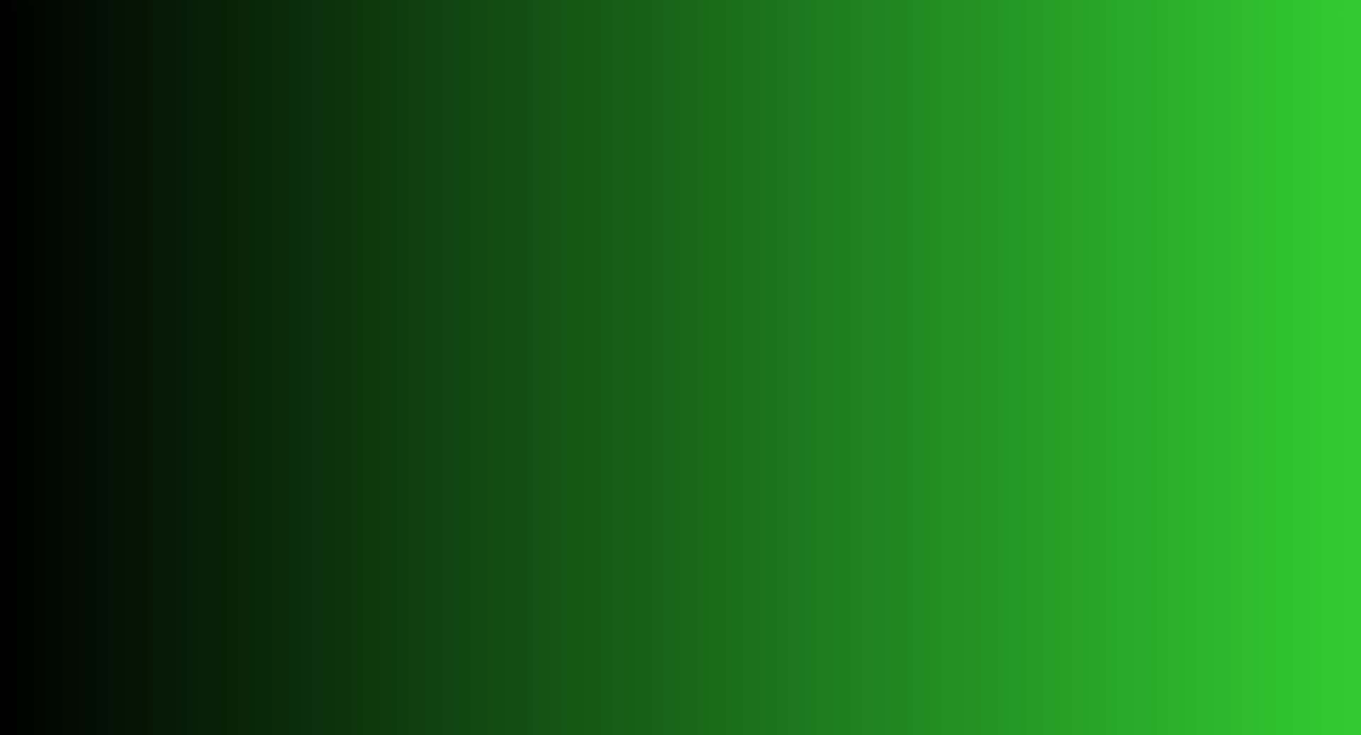 Green Gradient 桌布 壁紙 — 畫面由深黑色到鮮綠色平滑漸變。