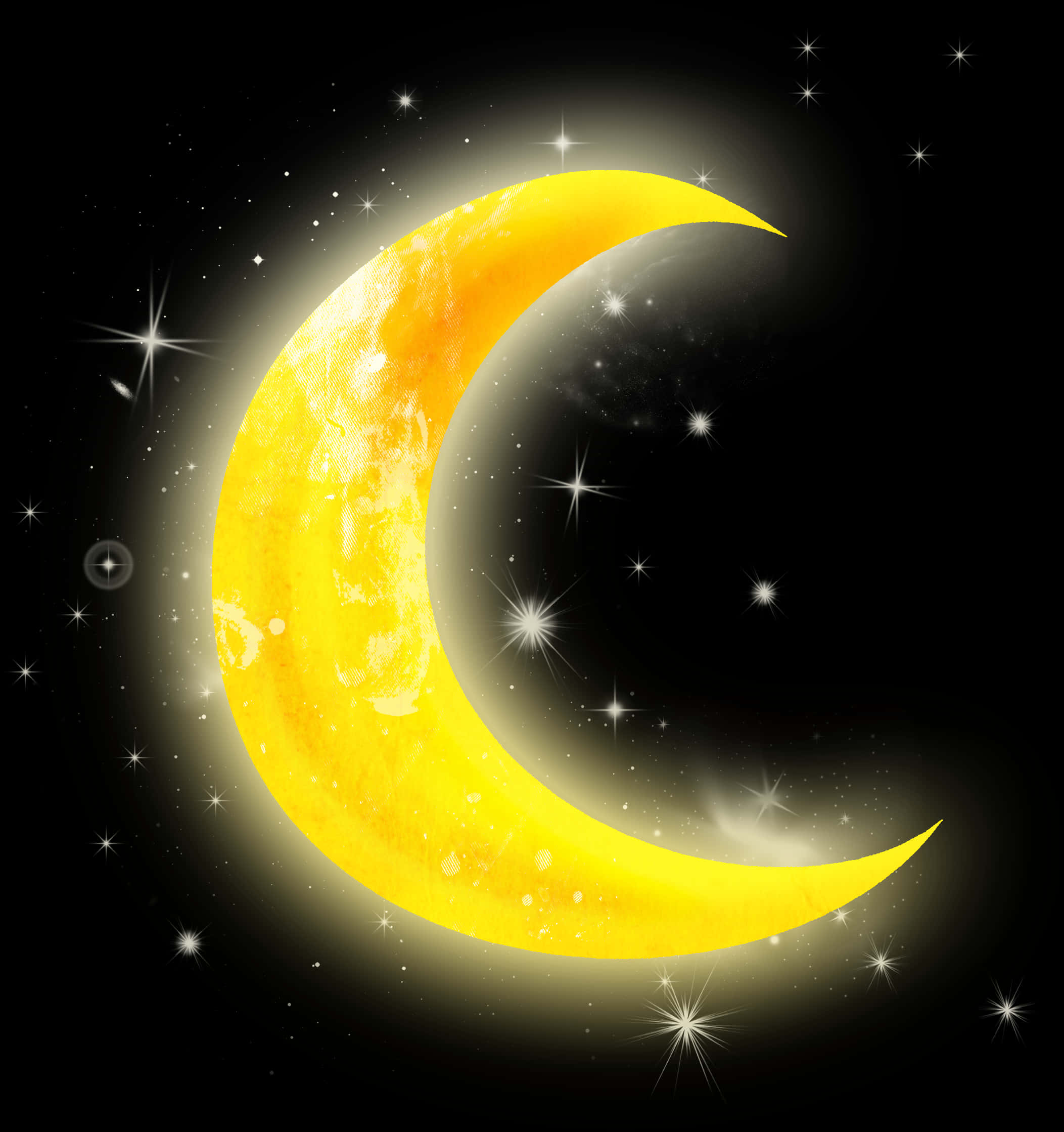 發光新月與星辰 壁紙