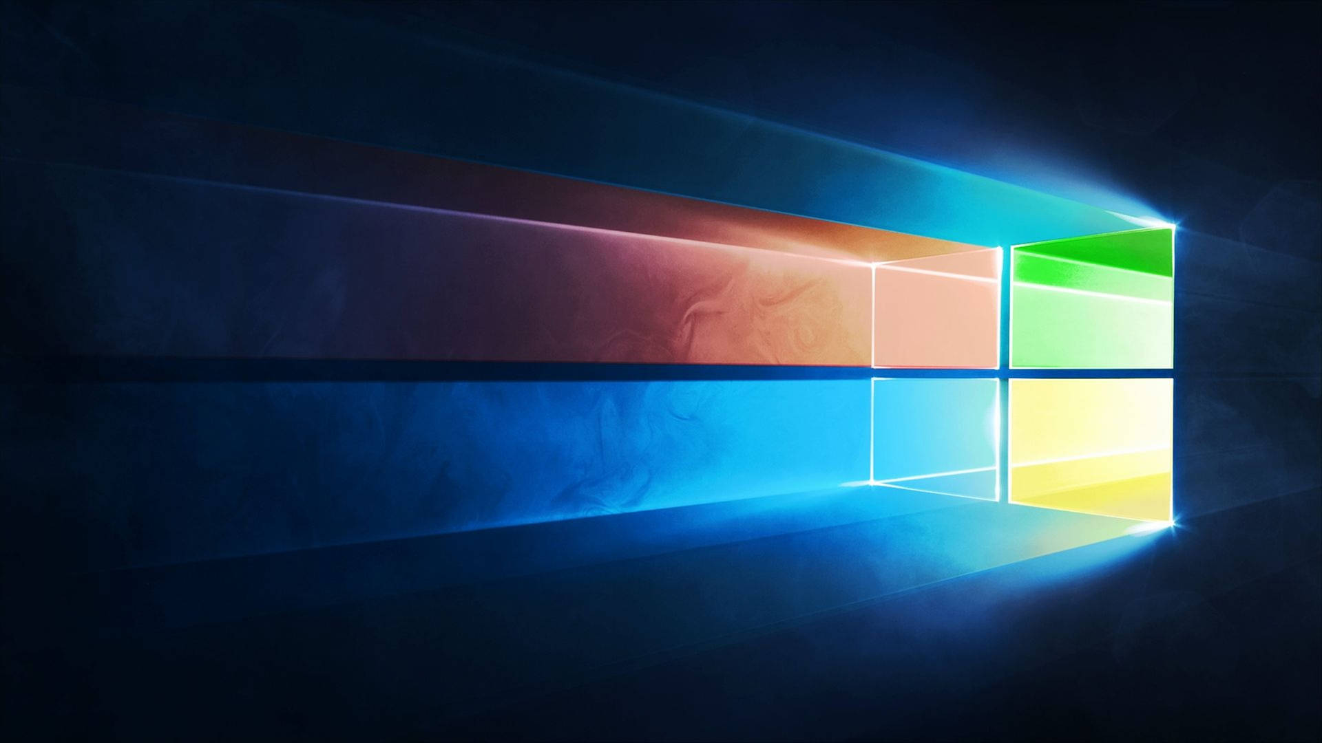 發光的Windows標誌，帶有彩色光線，背景黑暗 — Valorant Logo 壁紙