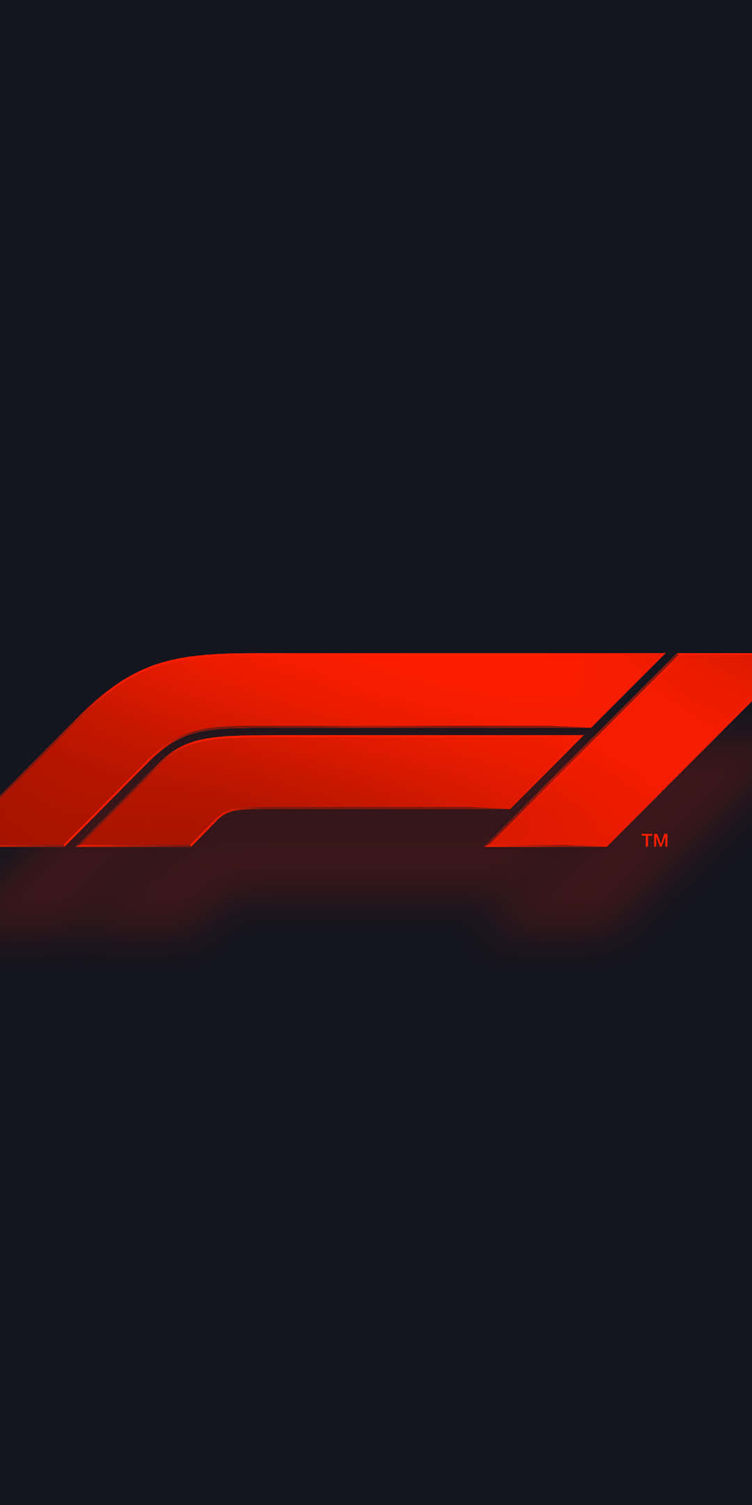 F1 桌布 壁紙 — 發光的紅色一級方程式標誌，置於深色背景中央，帶有微弱的漏光效果。