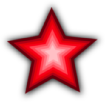 發光紅星圖形 壁紙