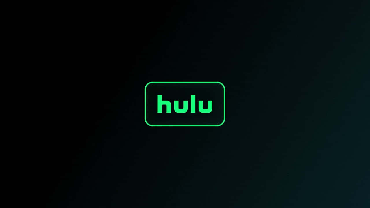 Hulu 桌布 壁紙 — 發光綠色Hulu標誌居中於深色漸變背景上。