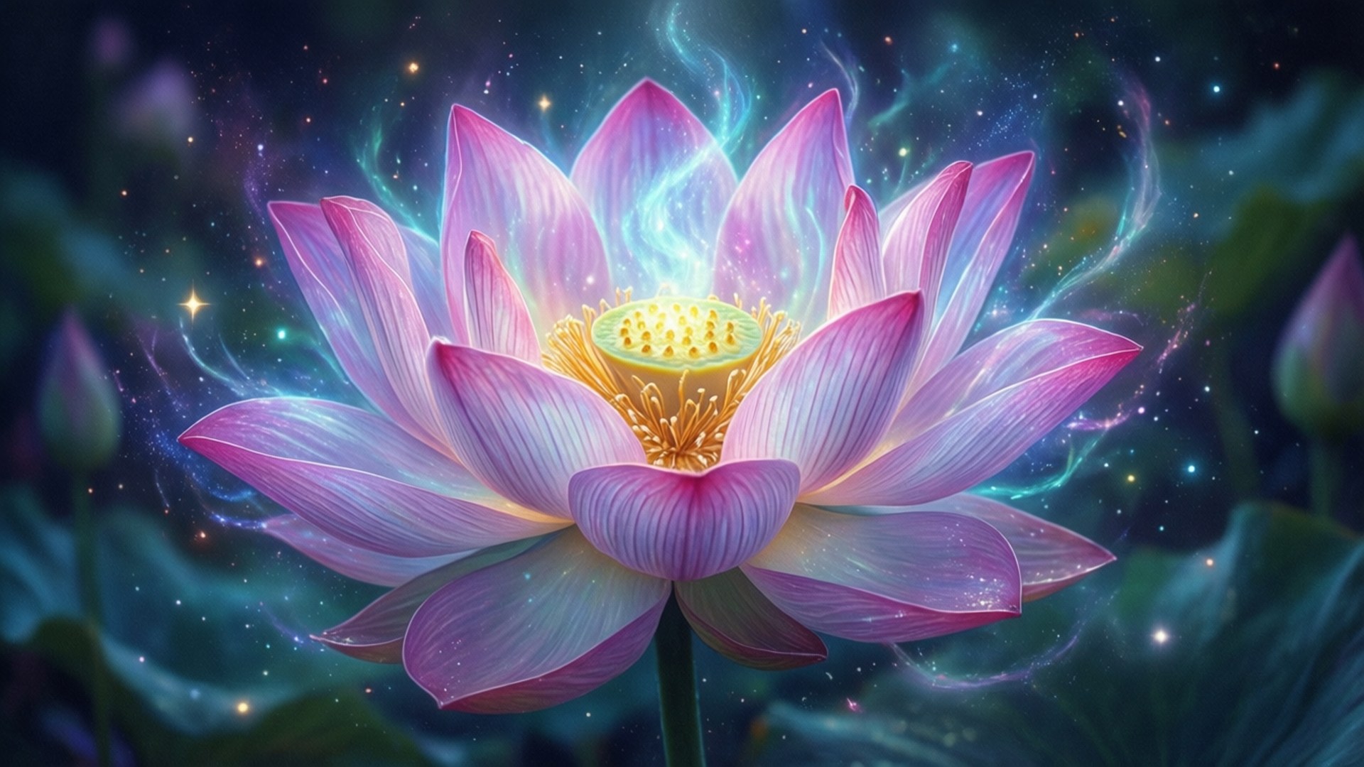 發光蓮花夢 壁紙