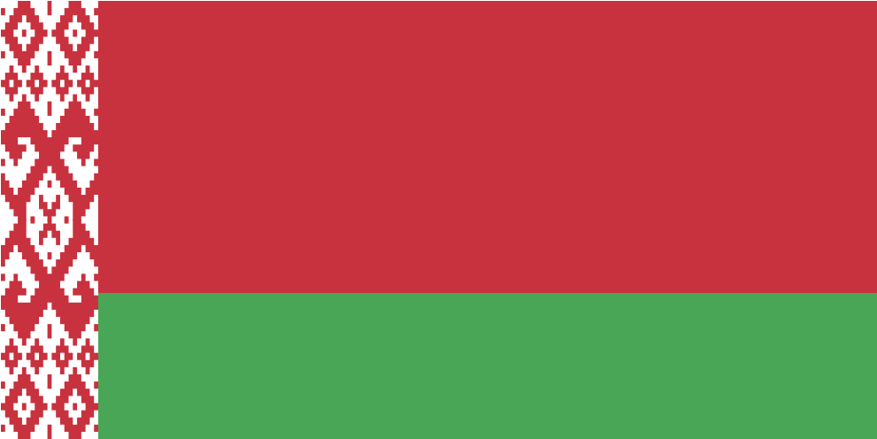Flags 桌布 壁紙 — 白俄羅斯國旗上半部為紅色，下半部為綠色，旗桿側有一條白紅相間的裝飾垂直條紋。