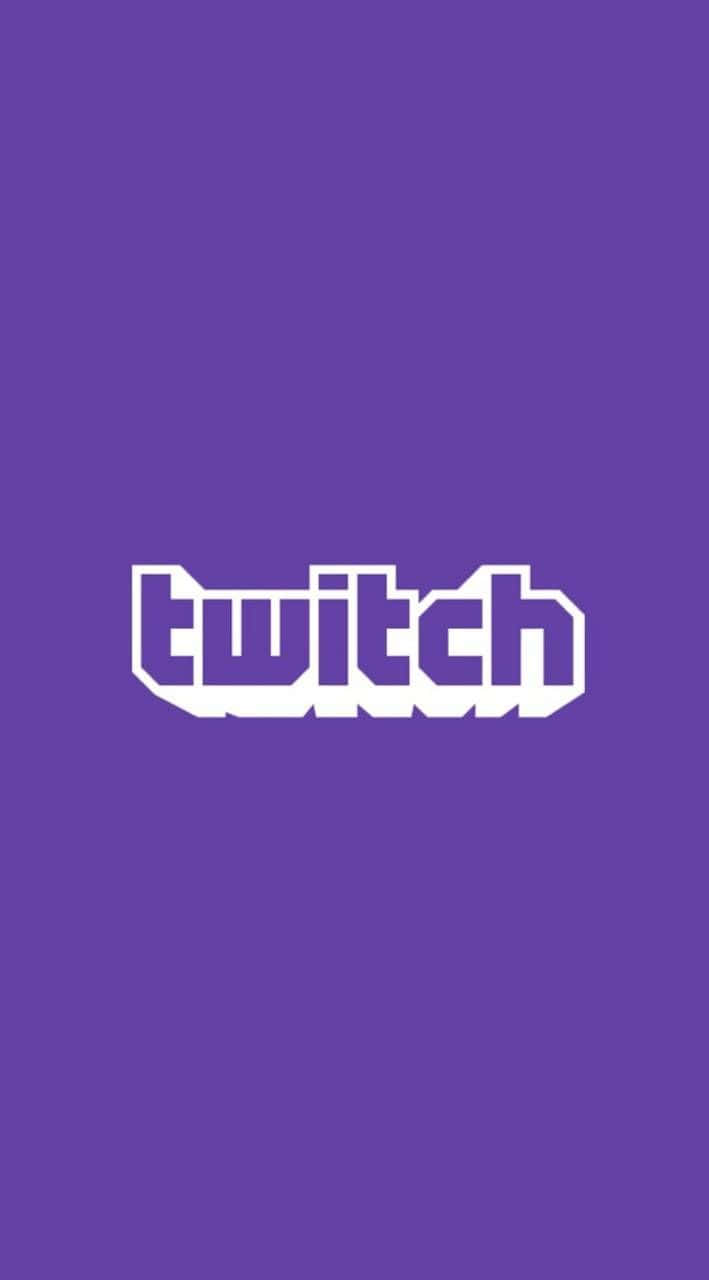 Twitch 桌布 壁紙 — 白色 Twitch 標誌居中於純紫色背景上，採用簡潔的極簡設計。