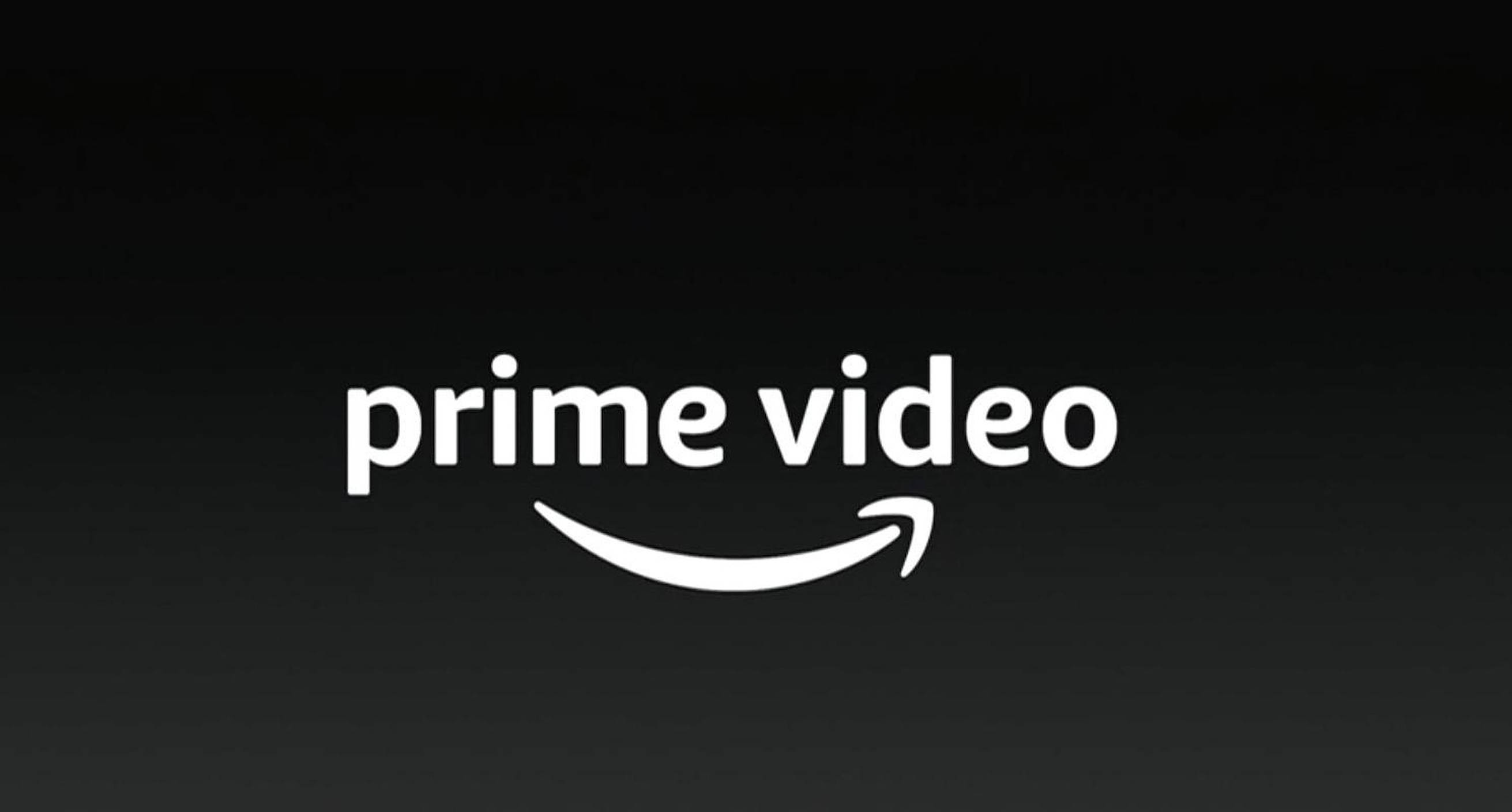 亞馬遜 桌布 壁紙 — 白色Amazon Prime Video標誌居中於深色漸變背景上。