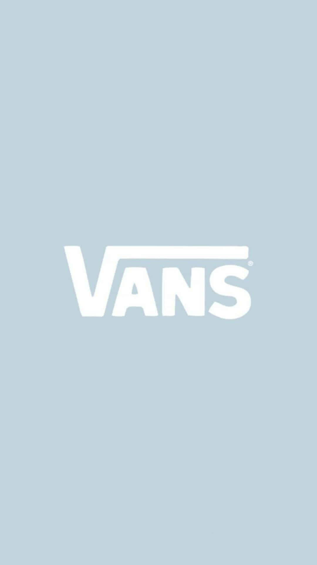 Dope Tumblr iPhone 桌布 壁紙 — 白色Vans標誌居中於純淺藍色背景上。