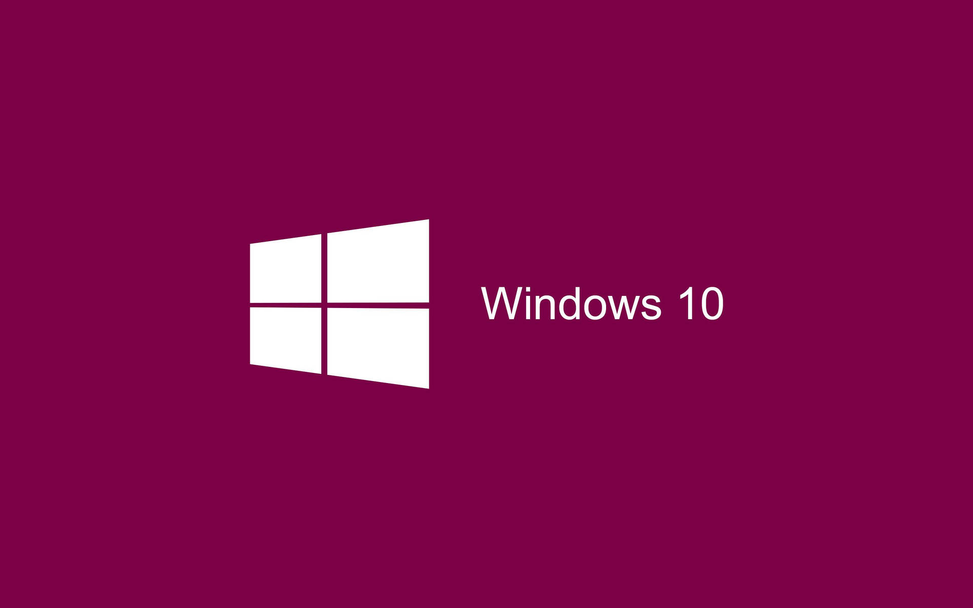 紫色背景上的Windows 10標誌和文字