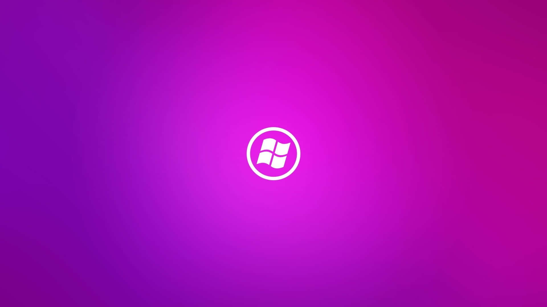 Windows 8 桌布 壁紙 — 白色Windows標誌置於充滿活力的紫色到洋紅色漸變背景中央。