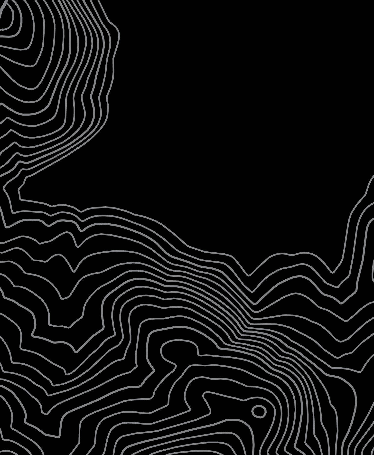 Topography 桌布 壁紙 — 白色上的黑色抽象地形線創造出極簡的等高線地圖效果。