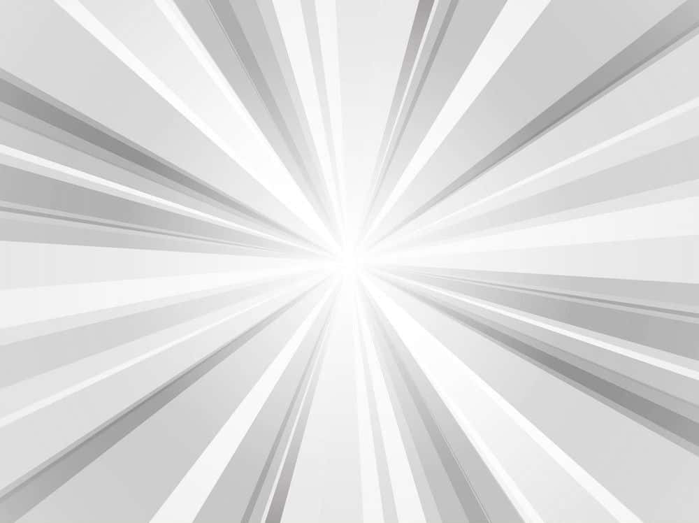 Rays 桌布 壁紙 — 白色和灰色條紋從中心點向外輻射，形成動態的抽象圖案。