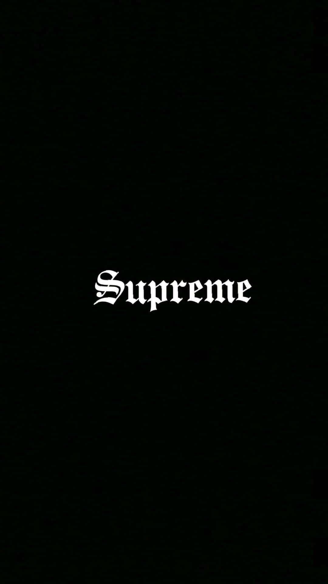 黑色背景上的白色Supreme標誌。 — Valorant Logo 壁紙