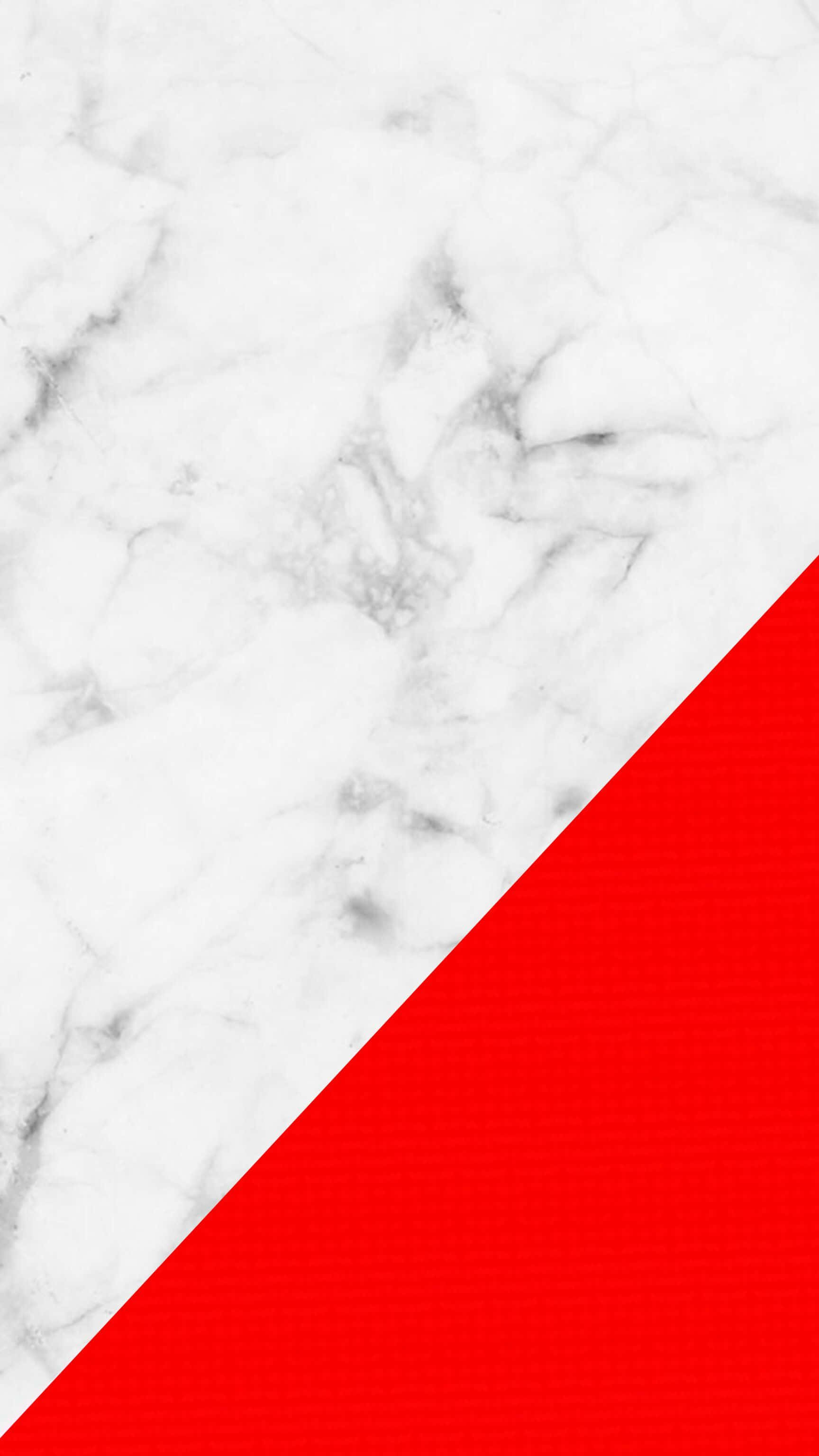 Red Marble 桌布 壁紙 — 白色大理石紋理在鮮紅色紋理背景上的大膽對角分割。