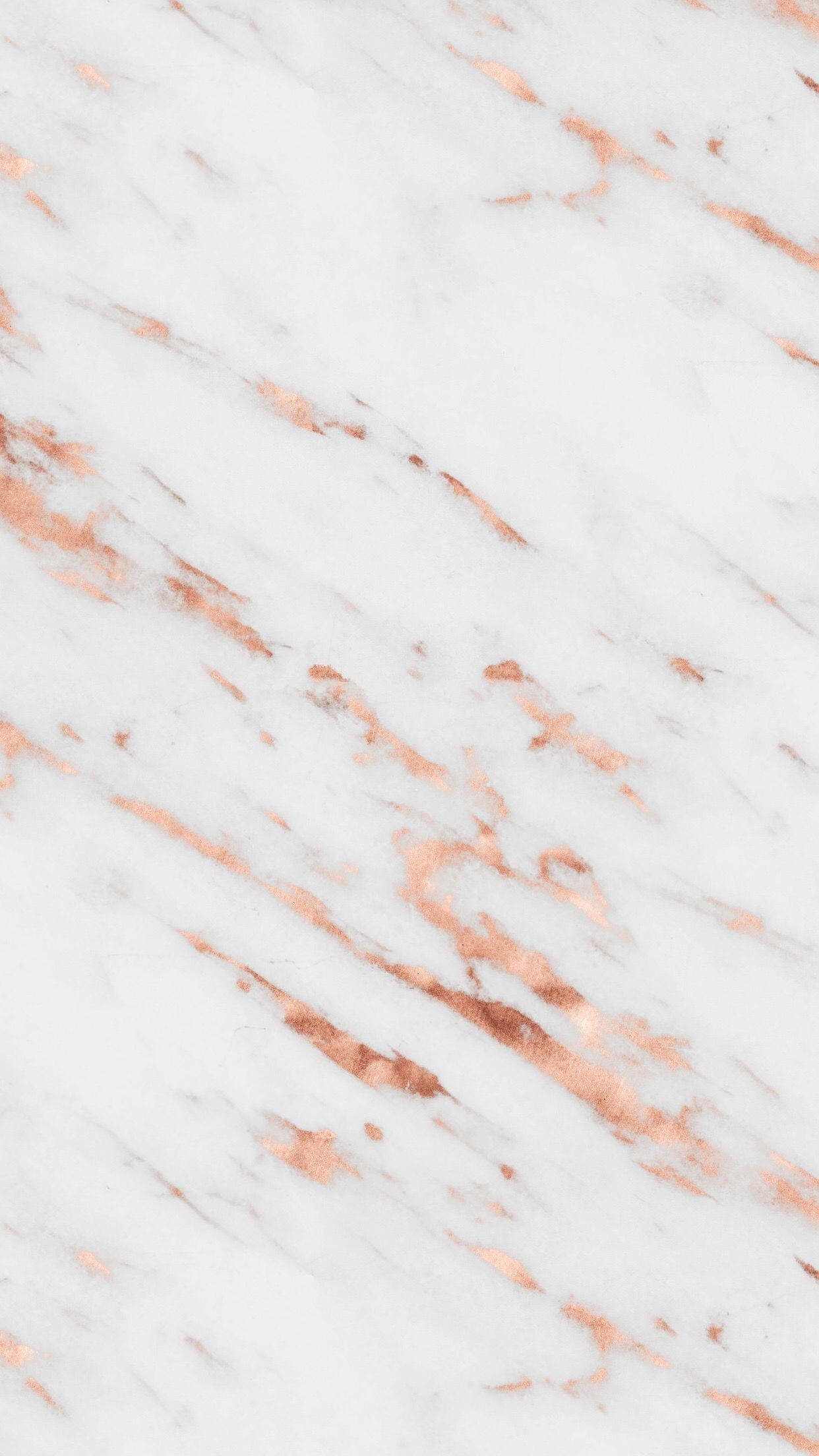 White Marble 桌布 壁紙 — 白色大理石表面，帶有優雅的玫瑰金色紋理，呈對角線圖案。