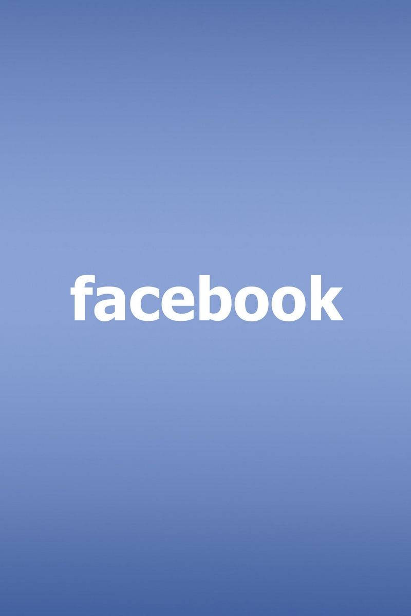 Facebook 桌布 壁紙 — 白色小寫字母的 facebook 字樣居中於漸變藍色背景上。