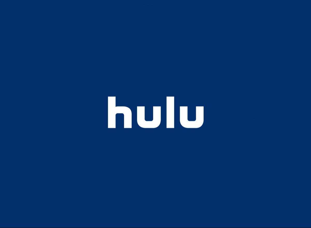 Hulu 桌布 壁紙 — 白色小寫字母的 Hulu 標誌，居中放置在純深藍色背景上。