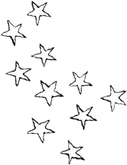 Stars 桌布 壁紙 — 白色星星形狀以分散圖案漂浮在純黑色背景上。