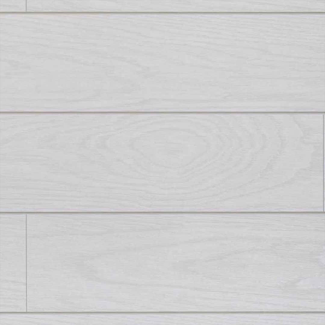 Shiplap 桌布 壁紙 — 白色水洗木板，帶有細微木紋圖案，水平排列。