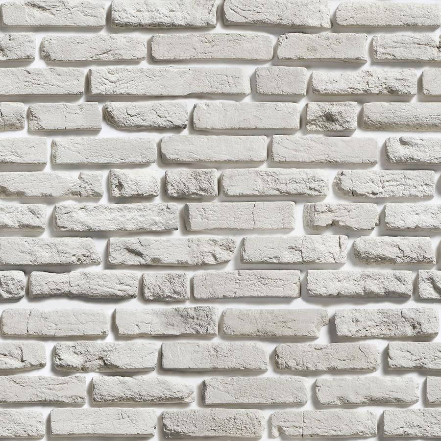 White Brick 桌布 壁紙 — 白色油漆磚塊的特寫，以經典的順砌法排列，可見砂漿線。