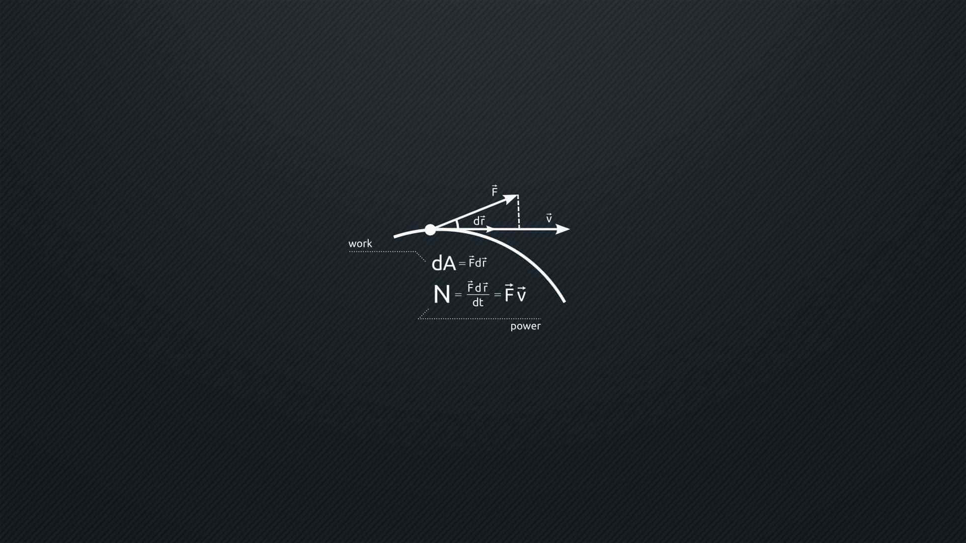Best Minimal 桌布 壁紙 — 白色物理方程式和向量漂浮在深色紋理背景上。