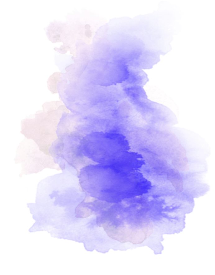Background Color 桌布 壁紙 — 白色畫布上深藍色和紫紅色的鮮豔抽象水彩潑濺，帶有粗黑邊框。