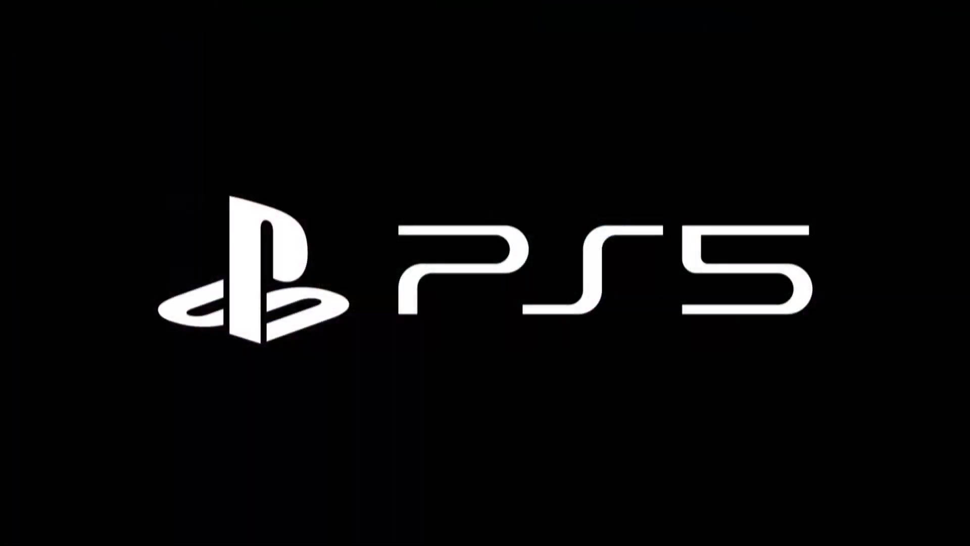 PS5 動態圖片 桌布 壁紙 — 白色的 PlayStation 5 標誌在純黑色背景上顯得格外突出。