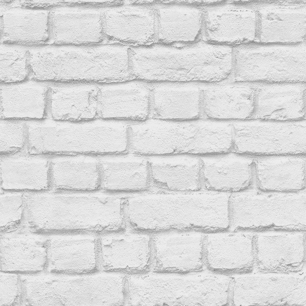 White Brick 桌布 壁紙 — 白色磚牆的特寫，帶有紋理灰泥和微妙的灰色陰影。