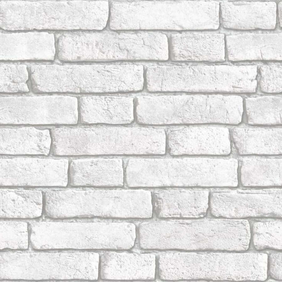 White Brick Wall 桌布 壁紙 — 白色磚牆的特寫，帶有紋理灰泥線條和微妙的灰色底色。