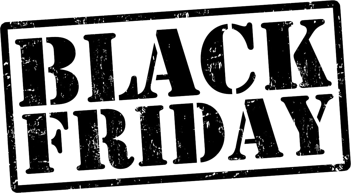 Black Friday Sale 桌布 壁紙 — 白色背景上，以磨損印章風格呈現的粗體黑色「BLACK FRIDAY」文字。