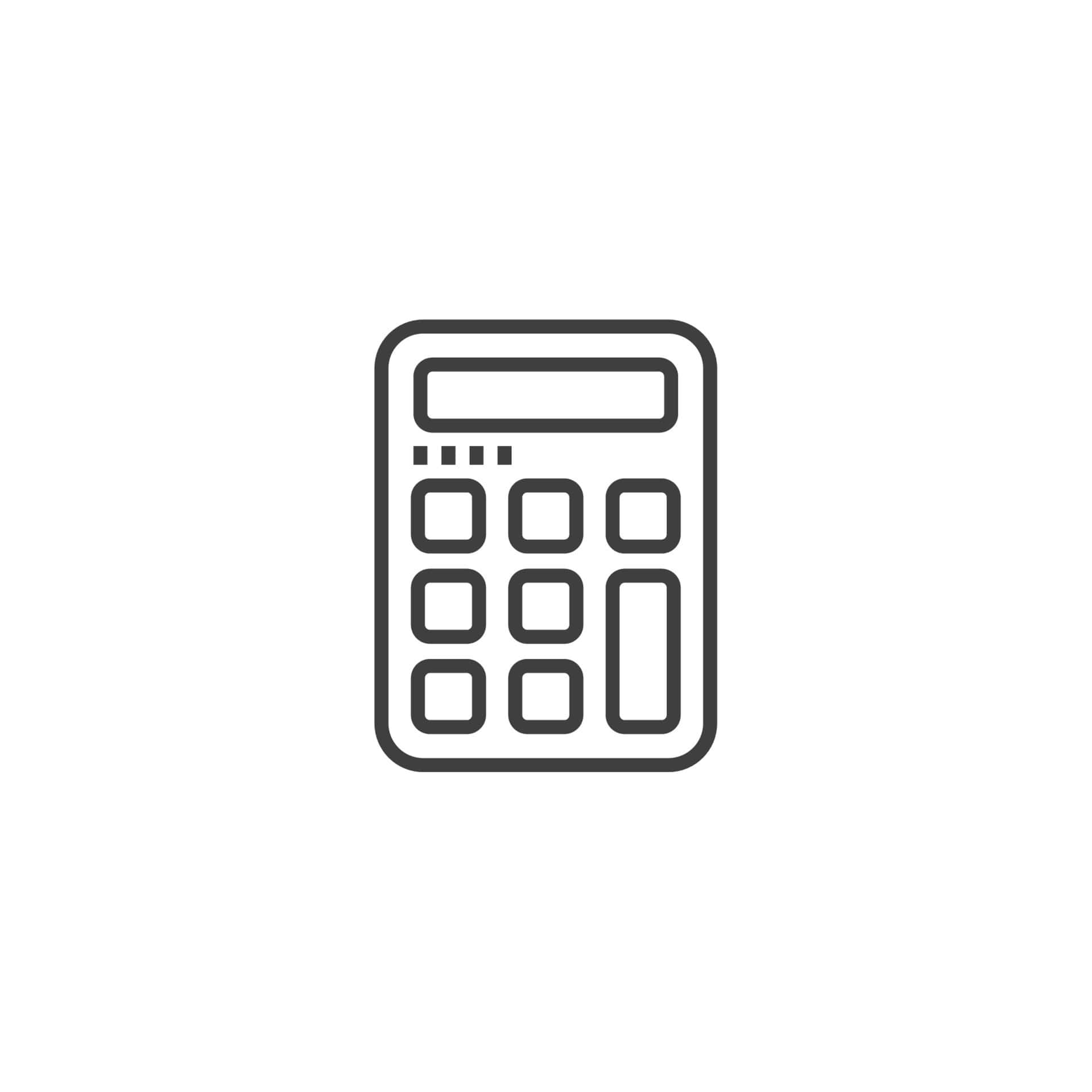白色背景上計算機的黑色線條圖標 — 計算機 GIF 壁紙