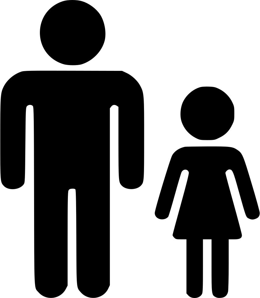 黑色 桌布 壁紙 — 白色背景上並排站立的男性和女性剪影黑色圖示。