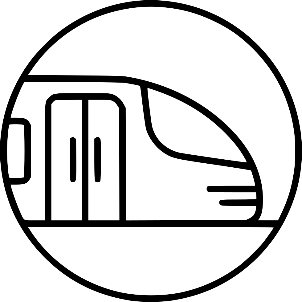 火車 桌布 壁紙 — 白色背景上圓圈內的火車極簡黑色線條畫。