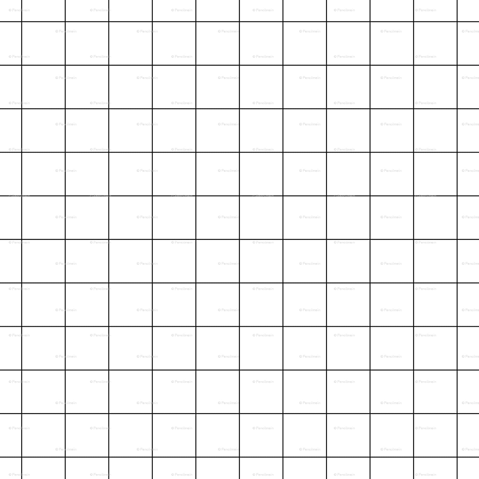 White Grid 桌布 壁紙 — 白色背景上帶有微弱水印文字的黑色細線極簡網格圖案。