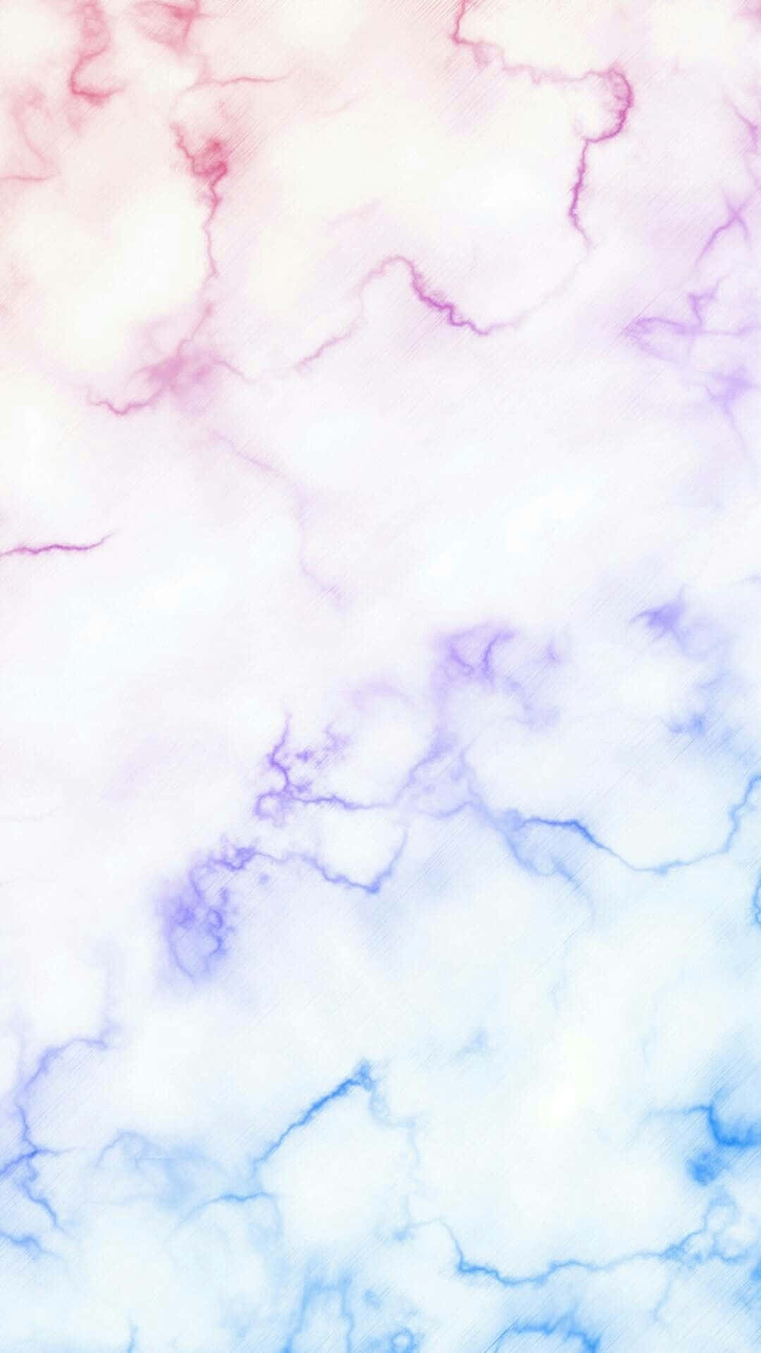 背景 桌布 壁紙 — 白色背景上柔和流動的粉紅、紫和藍色粉彩大理石圖案。