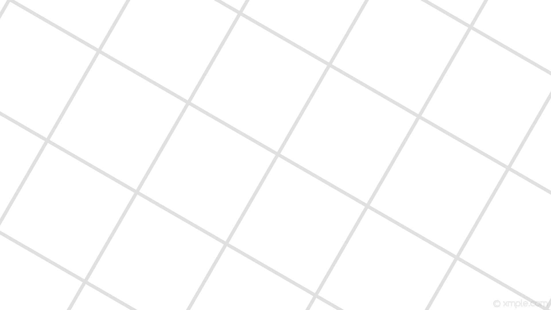 Soft White Aesthetic 桌布 壁紙 — 白色背景上淺灰色線條的極簡對角線網格圖案。