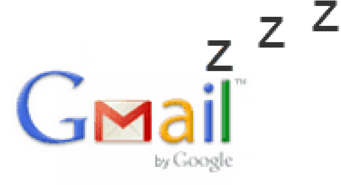 Gmail 動圖 桌布 壁紙 — 白色背景上漂浮著兩個灰色 Z 的 Gmail 標誌。