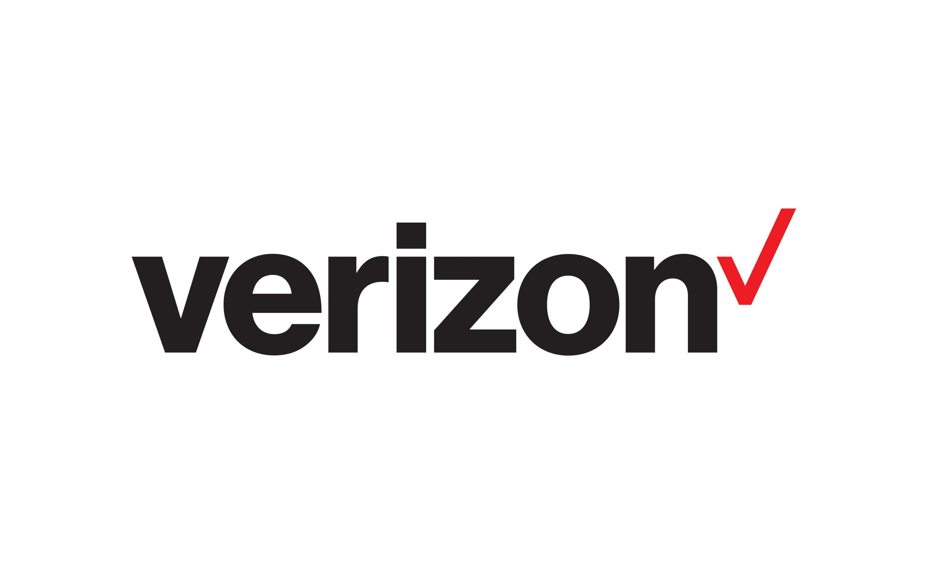 白色背景上的Verizon V標誌 壁紙