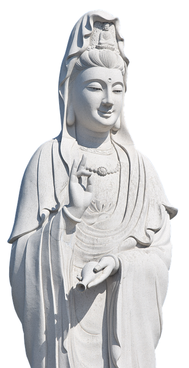 白色觀音像 壁紙