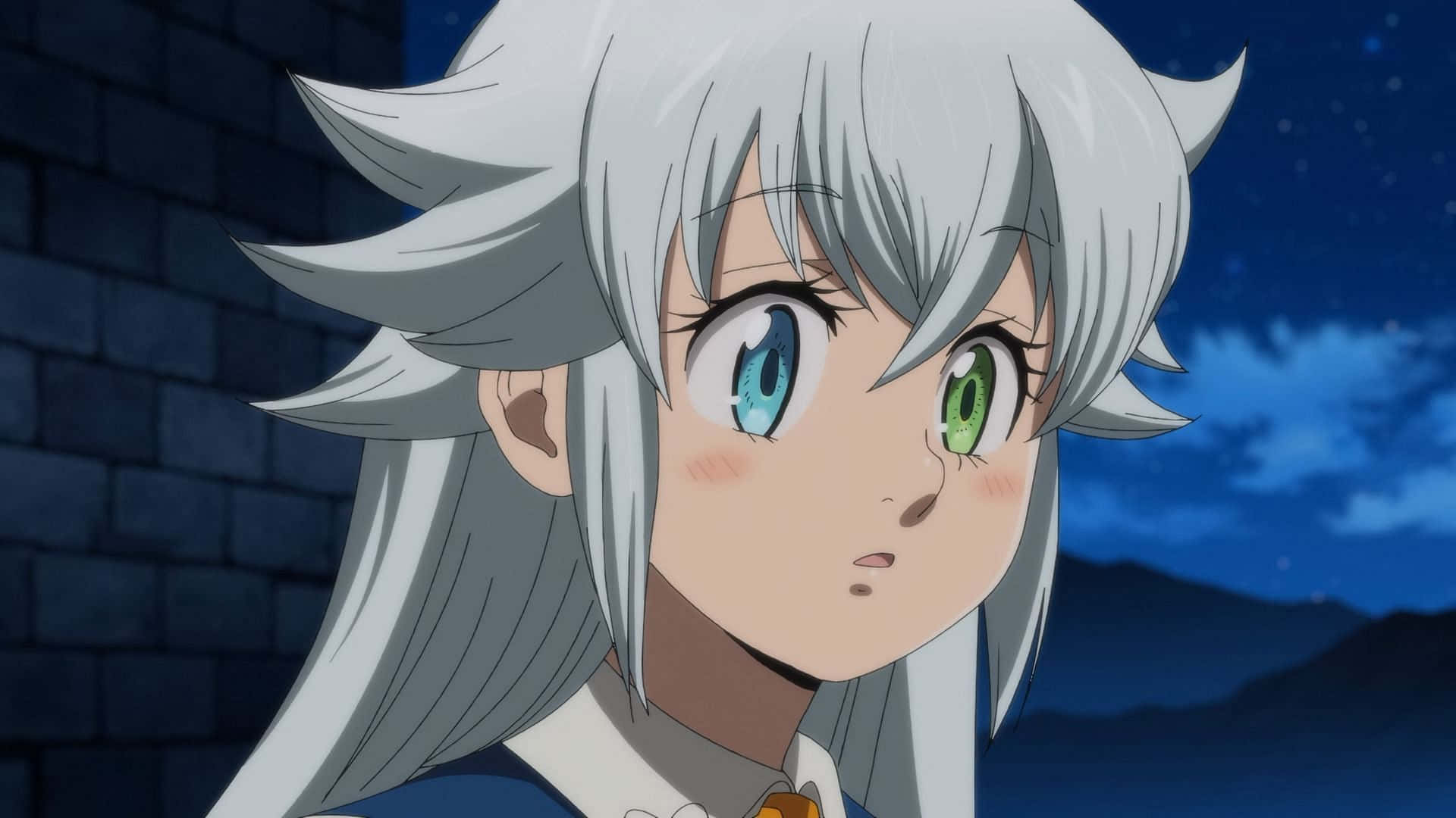 白長髮藍眼女孩 壁紙