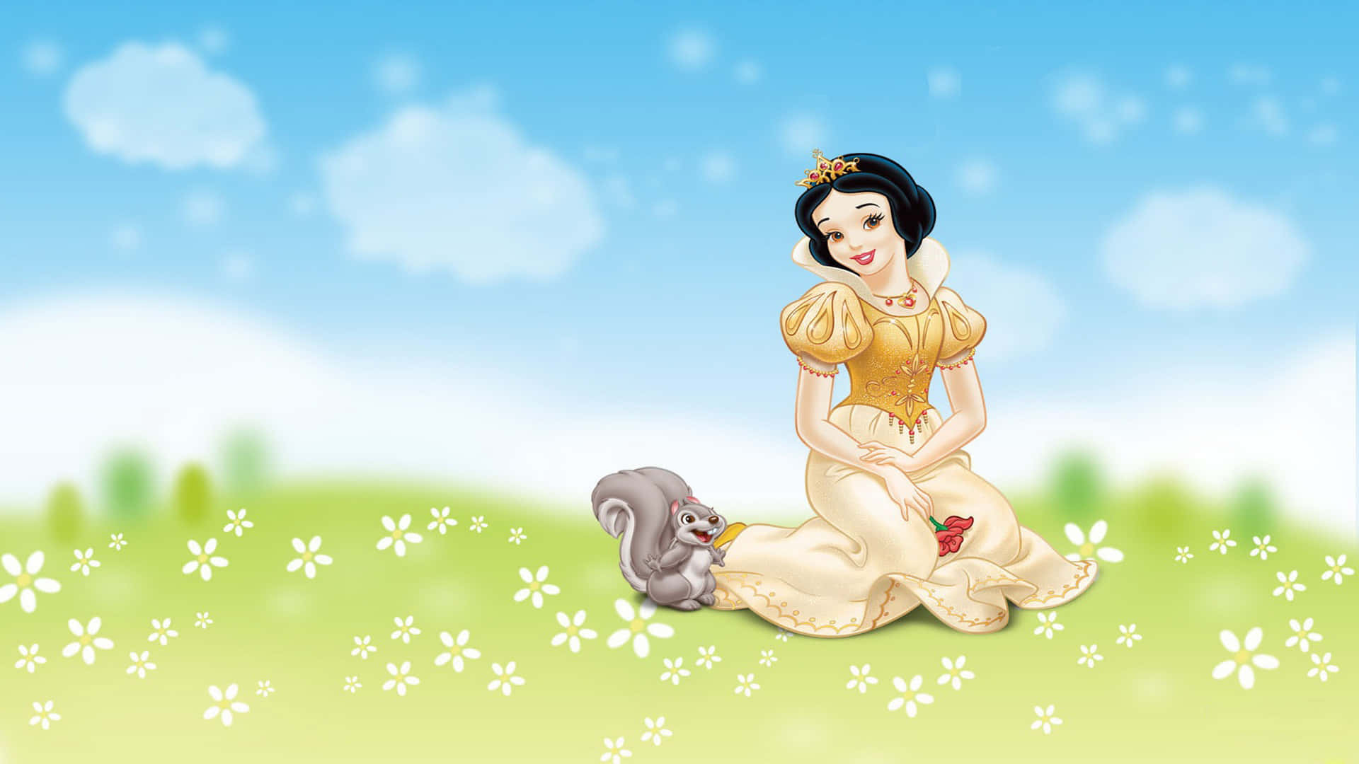 白雪公主驚嘆於大自然的美麗 壁紙
