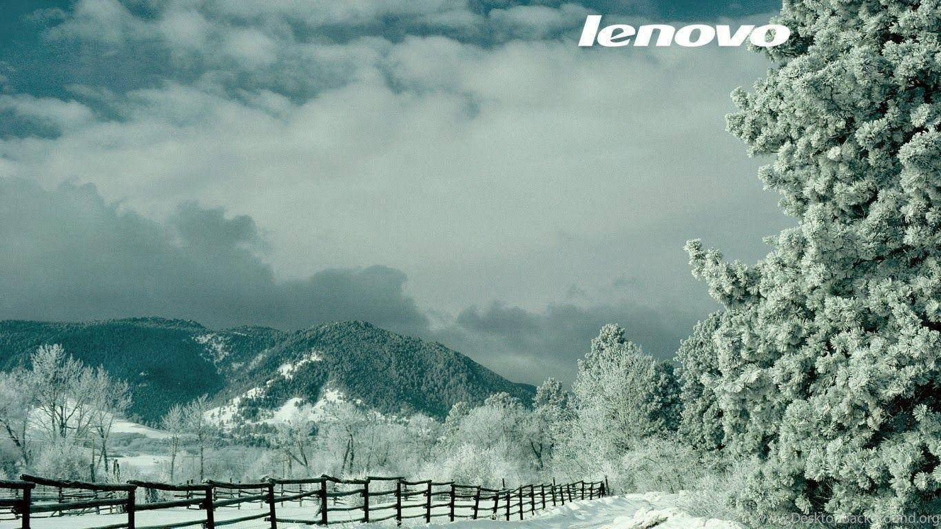 陰天背景下，白雪覆蓋的樹木和山巒構成冬日霜景。