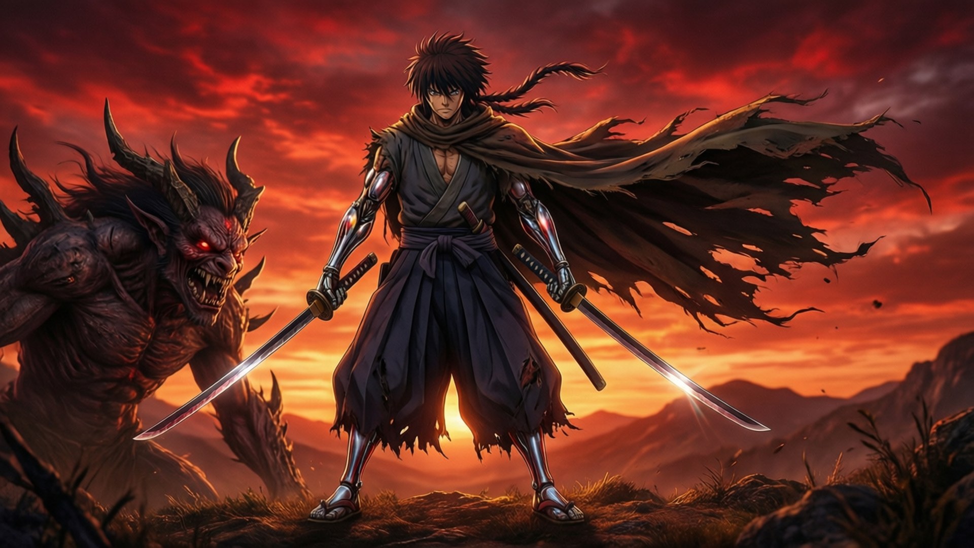 百鬼丸 vs 惡魔 壁紙