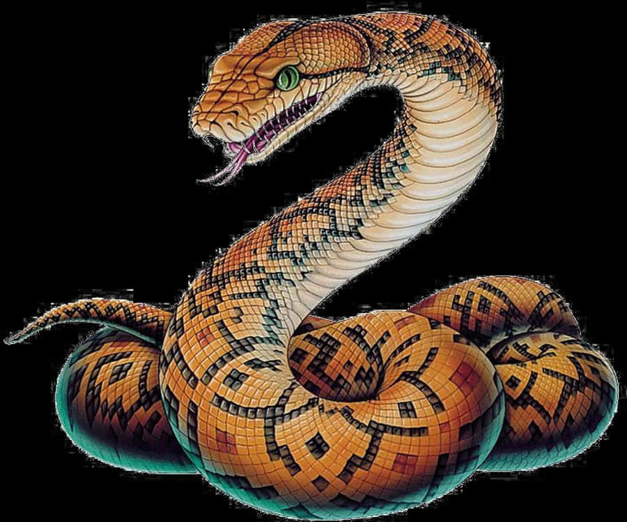 盤蛇插畫 壁紙