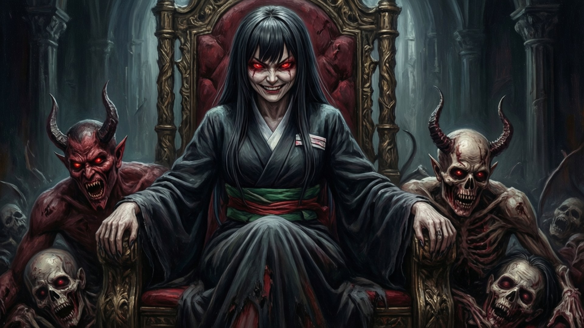 真紀真與惡魔之王座 壁紙