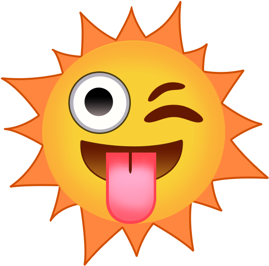 眨眼太陽表情符號夏日風情 壁紙